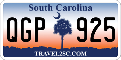 SC license plate QGP925