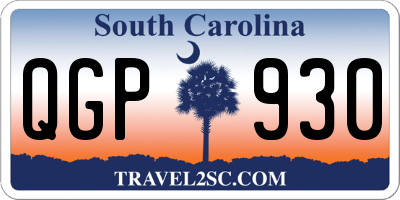 SC license plate QGP930