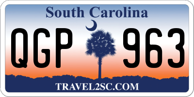 SC license plate QGP963