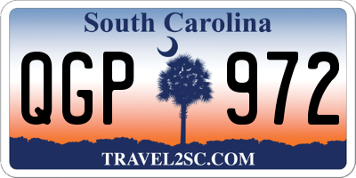 SC license plate QGP972