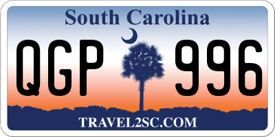 SC license plate QGP996