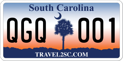 SC license plate QGQ001