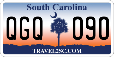 SC license plate QGQ090