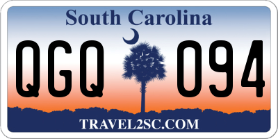 SC license plate QGQ094