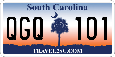 SC license plate QGQ101