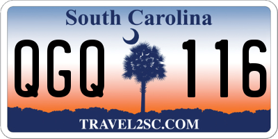 SC license plate QGQ116