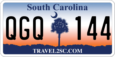 SC license plate QGQ144