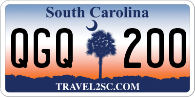 SC license plate QGQ200