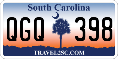 SC license plate QGQ398