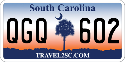 SC license plate QGQ602