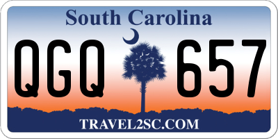 SC license plate QGQ657