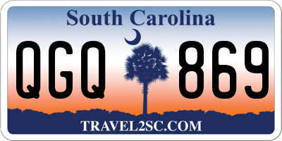 SC license plate QGQ869