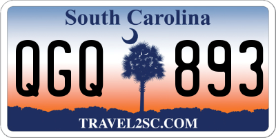 SC license plate QGQ893