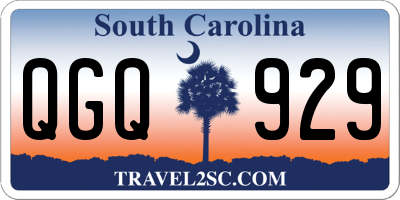 SC license plate QGQ929