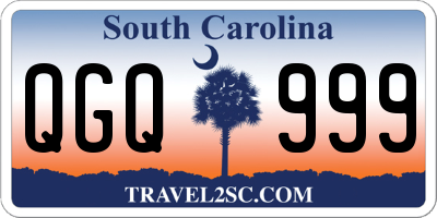SC license plate QGQ999