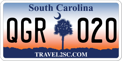 SC license plate QGR020