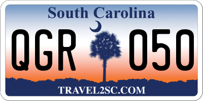 SC license plate QGR050