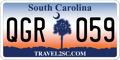 SC license plate QGR059