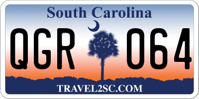 SC license plate QGR064