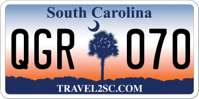 SC license plate QGR070
