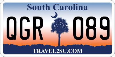 SC license plate QGR089