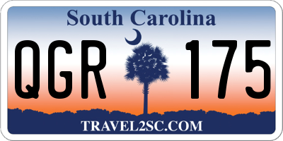 SC license plate QGR175