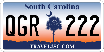 SC license plate QGR222