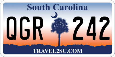 SC license plate QGR242