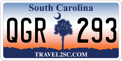 SC license plate QGR293