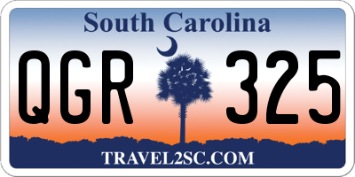 SC license plate QGR325