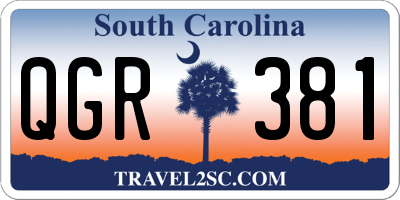 SC license plate QGR381
