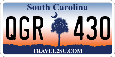 SC license plate QGR430