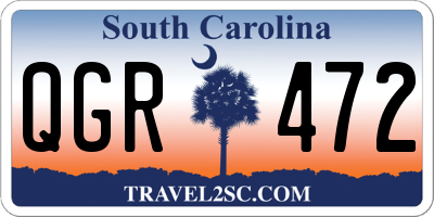 SC license plate QGR472