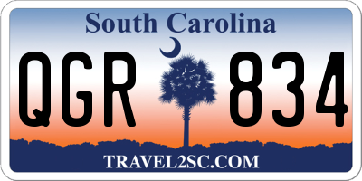 SC license plate QGR834