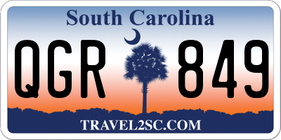 SC license plate QGR849