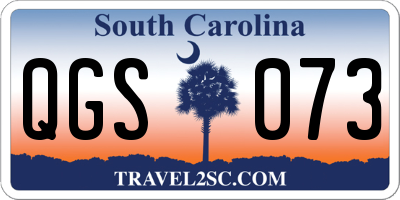 SC license plate QGS073