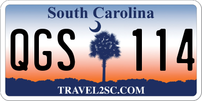 SC license plate QGS114