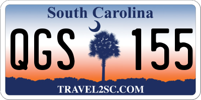 SC license plate QGS155