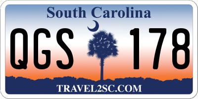 SC license plate QGS178