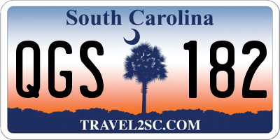 SC license plate QGS182