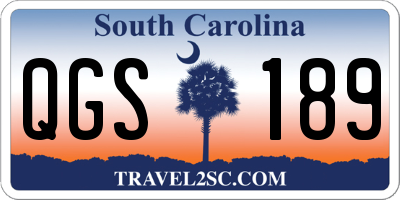 SC license plate QGS189