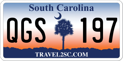 SC license plate QGS197