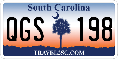 SC license plate QGS198