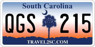 SC license plate QGS215