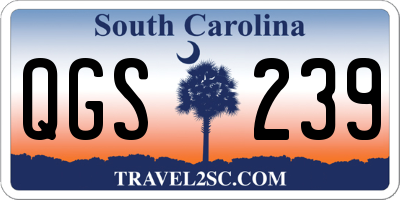 SC license plate QGS239