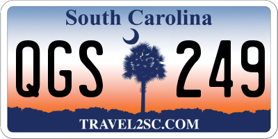 SC license plate QGS249