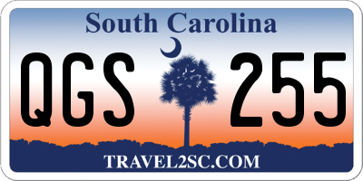 SC license plate QGS255