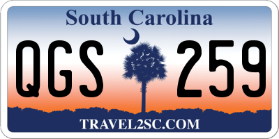 SC license plate QGS259