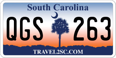 SC license plate QGS263