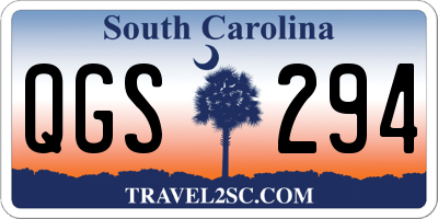 SC license plate QGS294
